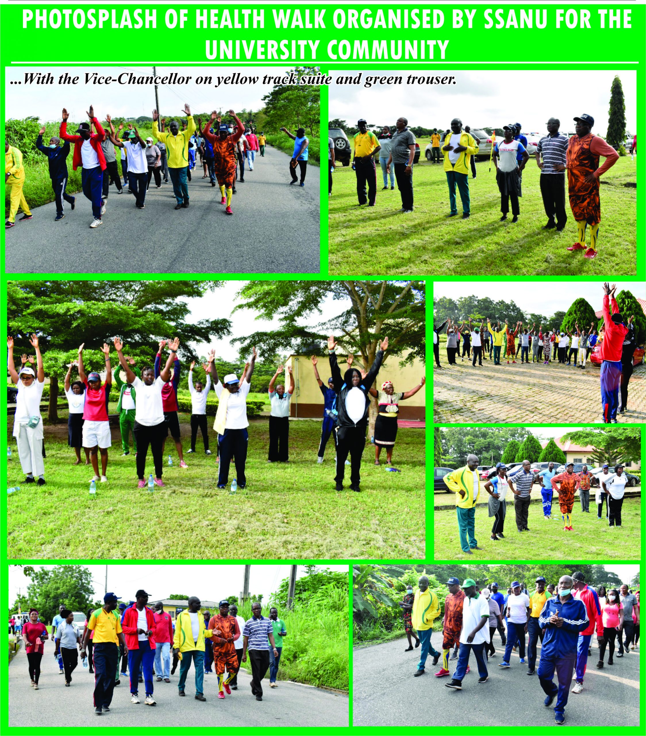 VC Leads FUNAAB Staff On Keep Fit Exercise