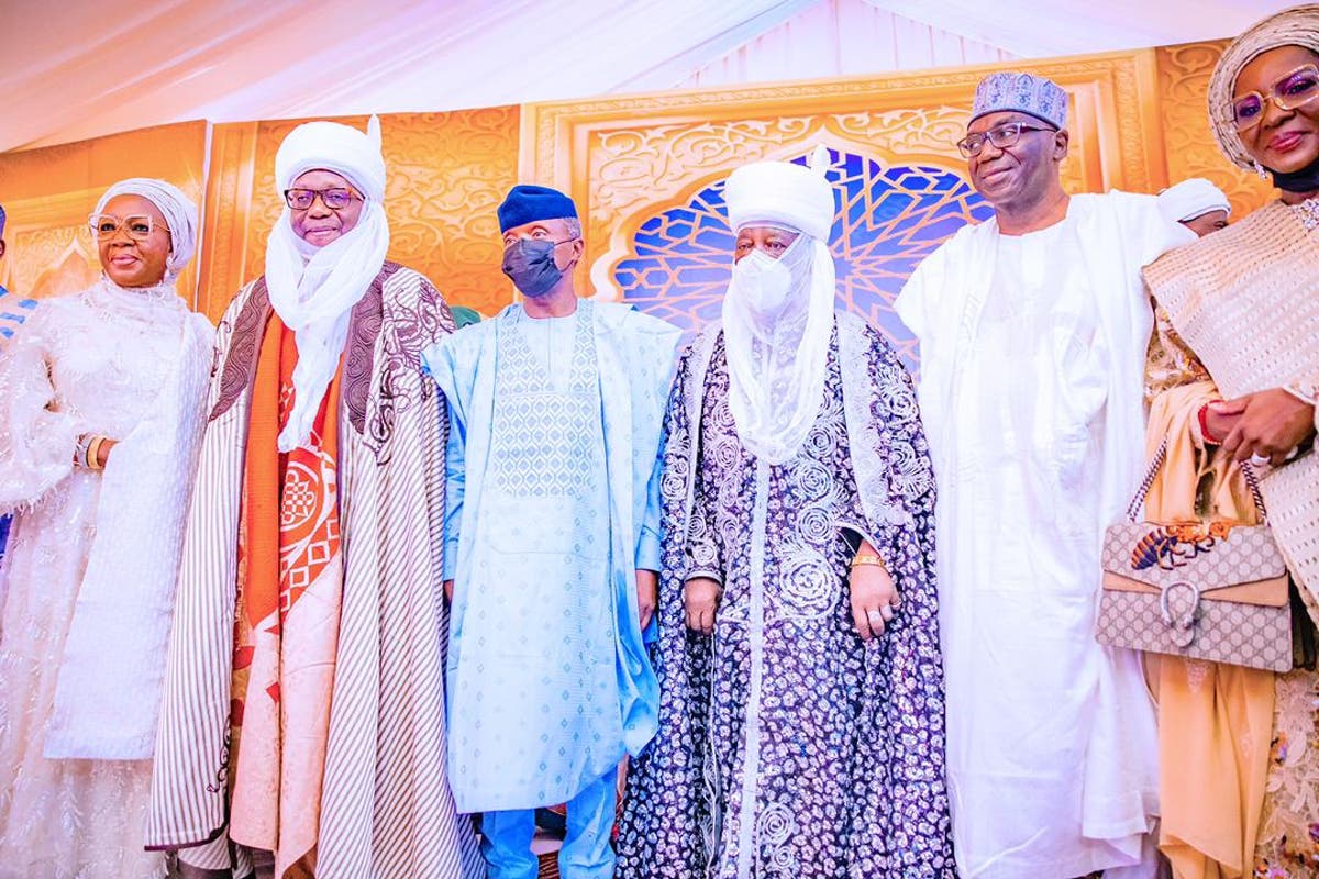 Osinbajo, Emir of Ilorin hail AbdulRazaqs as Dr. Alimi is turbaned Mutawali