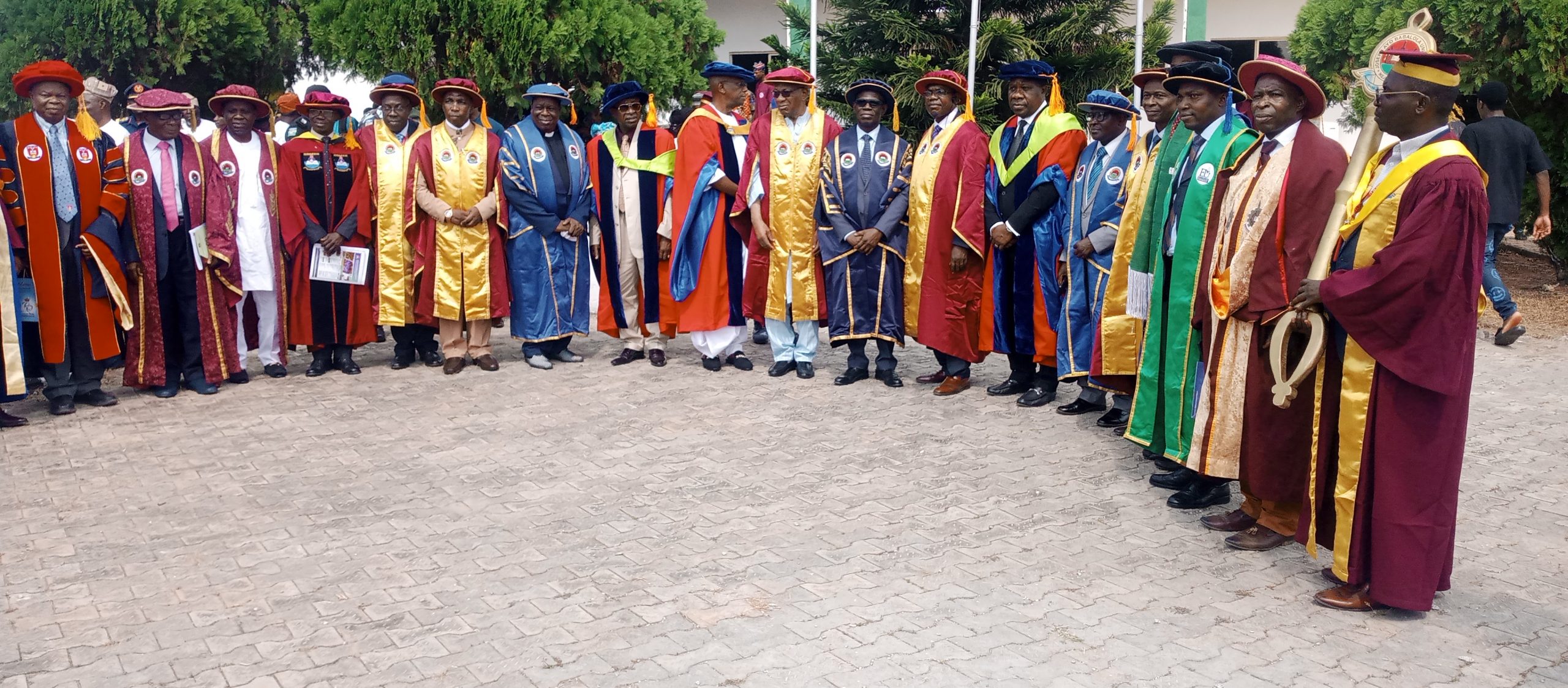 Honorary Doctorate Degree holders and the top management staff of JABU at the 13th Convocation ceremony of the institution