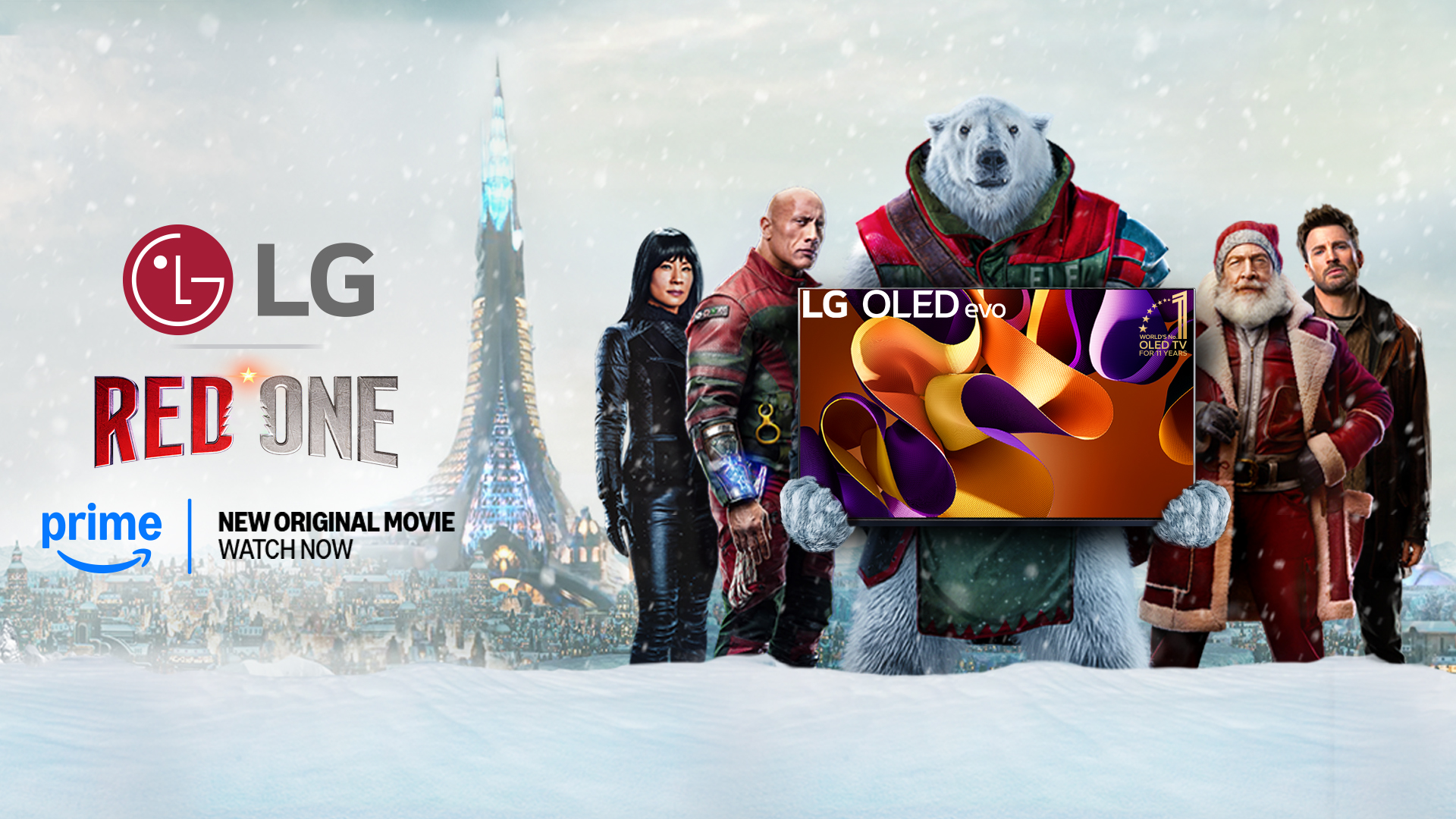 LG Electronics Brings Amazon MGM Studios’ Holiday Blockbuster Red One, Now Streaming On Prime Video, To LG Customers