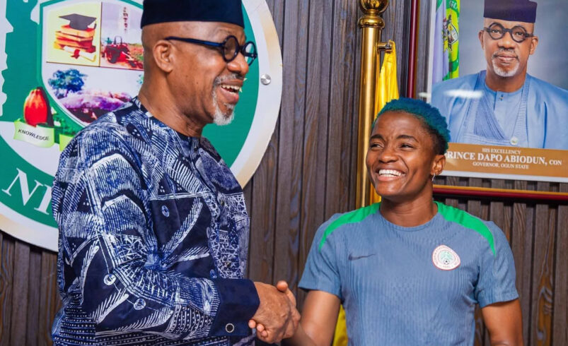 Gov Abiodun inspires Super Falcons with N50m, earns praise for upgrading MKO Abiola Stadium