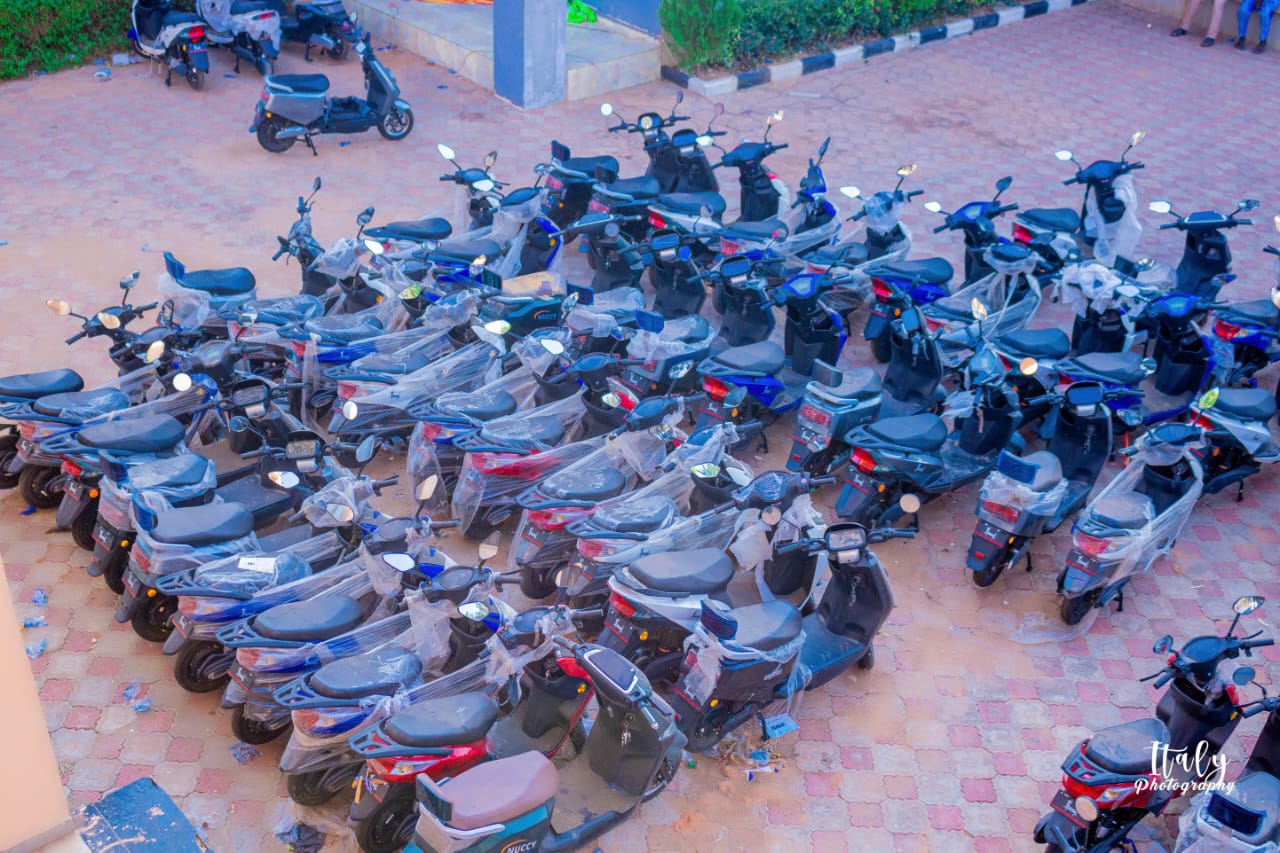 Senator Wamakko Empowers 100 Sokoto residents with Electric Motorcycles