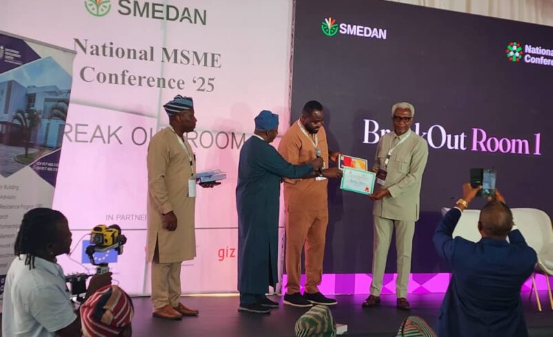 SMEDAN honours Prince Samben Nwosu with Best Performed BDSP in Nigeria Award