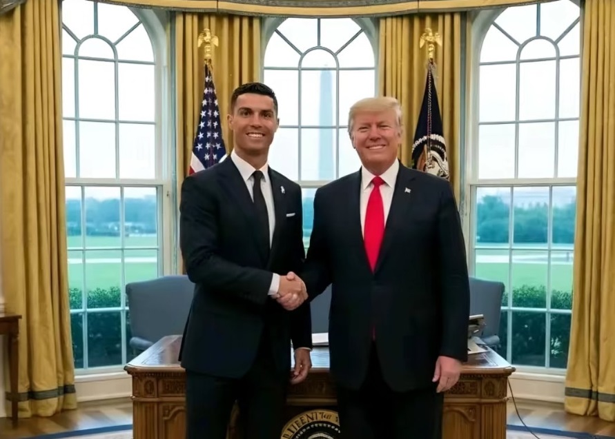 Trump says his Son ‘Respects Ronaldo more now’ as Barron Trump meets Ronaldo at White House dinner