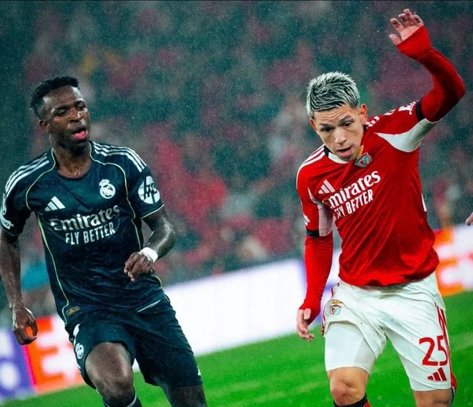 UEFA suspends Benfica’s Prestianni over racist abuse against Vinicius