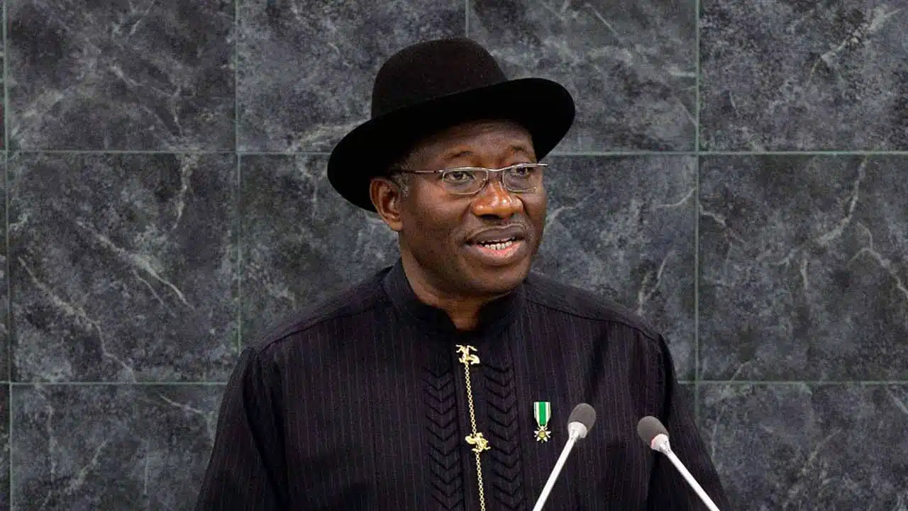 50% of you don’t have PVCs- Goodluck Jonathan replies youths begging him to contest
