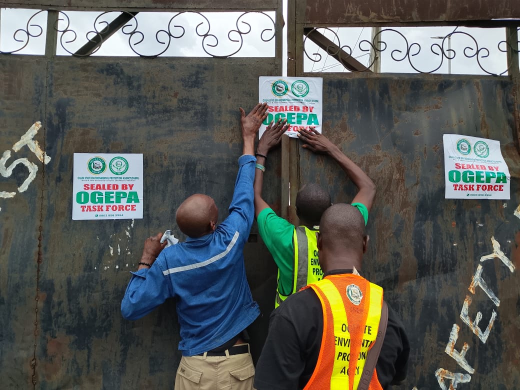 OGEPA seals factory over alleged wastewater pollution in Ogun community