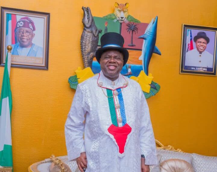 Jonathan Obuebite, felicitates with Gov Diri on birthday celebration