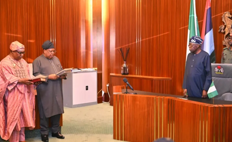 Tinubu Sswears in Minister Of Power, Minister of State for Foreign Affairs