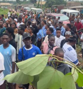 D.S. Adegbenro Polytechnic Students protest over killing of colleague, block Lagos-Abeokuta expressway
