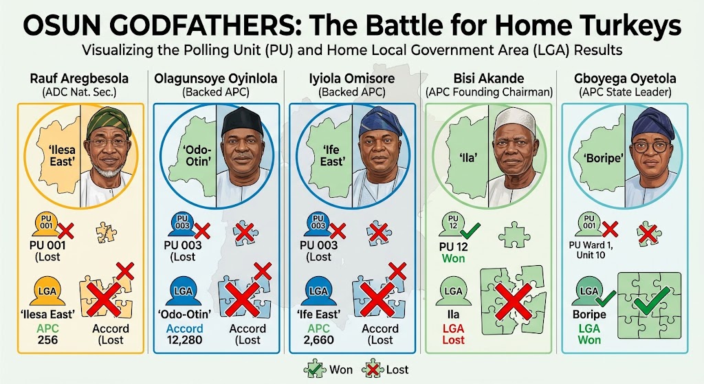 The Godfathers’ backyard defeats that overshadowed Adeleke’s Osun victory