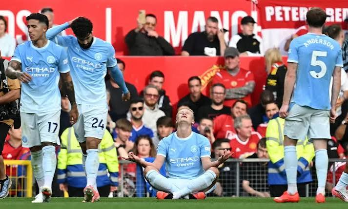 Haaland fires 10-man Man City past Man Utd in dramatic derby